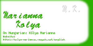 marianna kolya business card