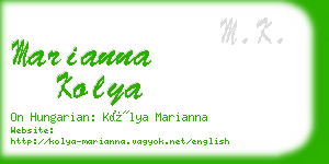 marianna kolya business card